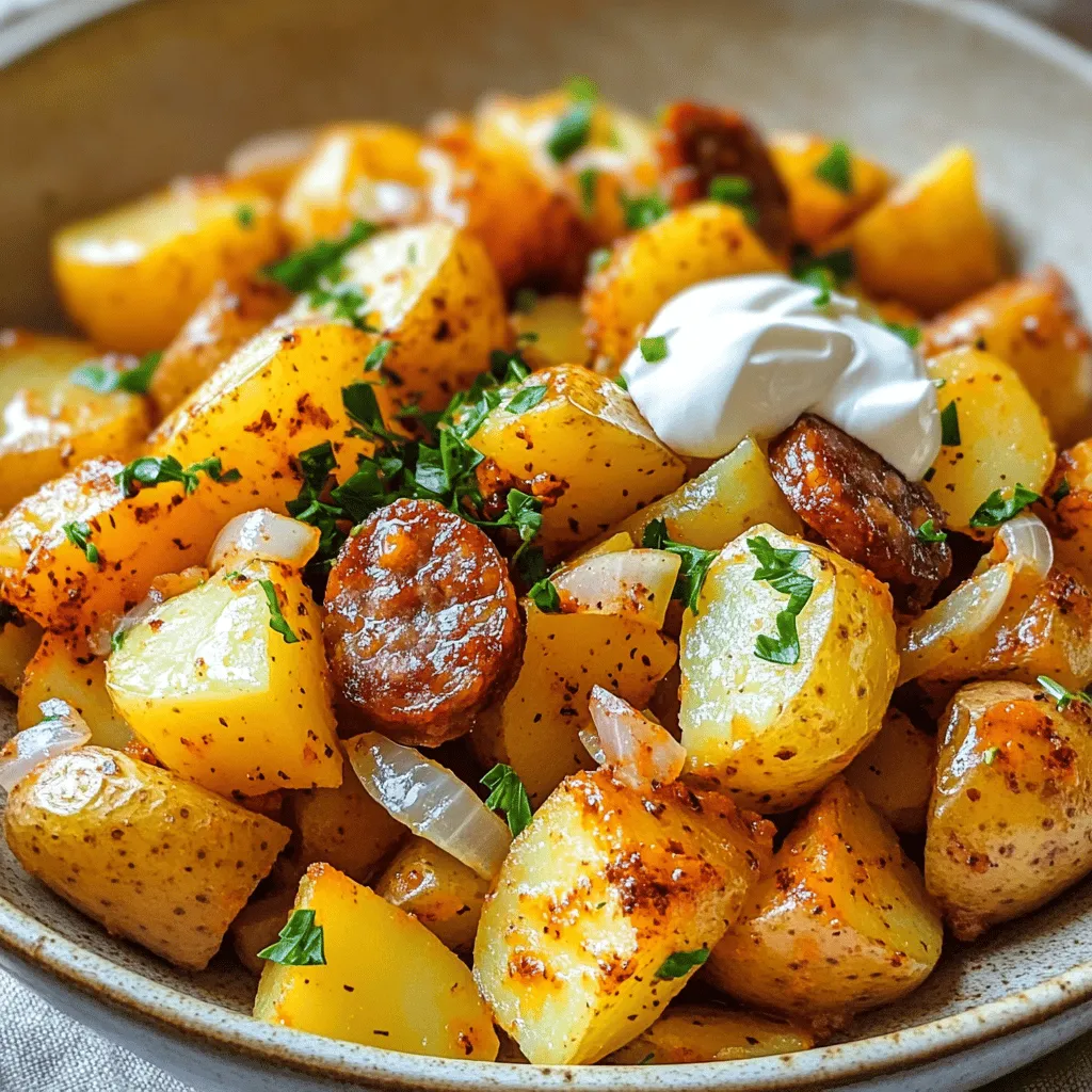 Fried Potatoes with Smoked Polish Sausage Delight