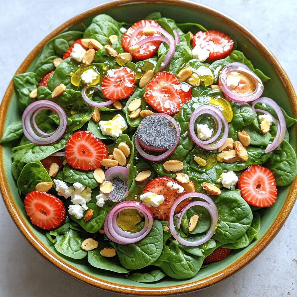 Strawberry Spinach Poppyseed Salad Fresh and Flavorful