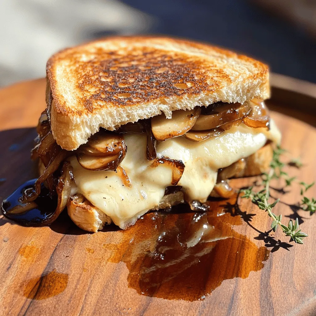 Gourmet Grilled Cheese with Gouda and Roasted Mushrooms