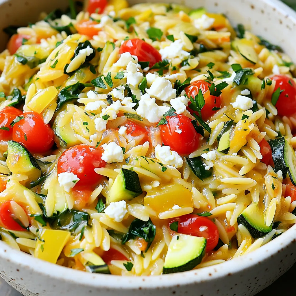 One-Pot Mediterranean Orzo with Feta Delight