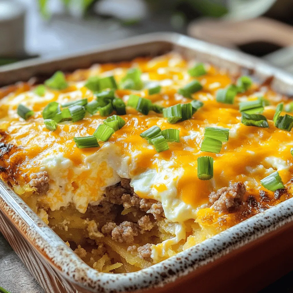 - 1 lb breakfast sausage (pork or turkey) - 1 cup cream cheese, softened - 6 large eggs