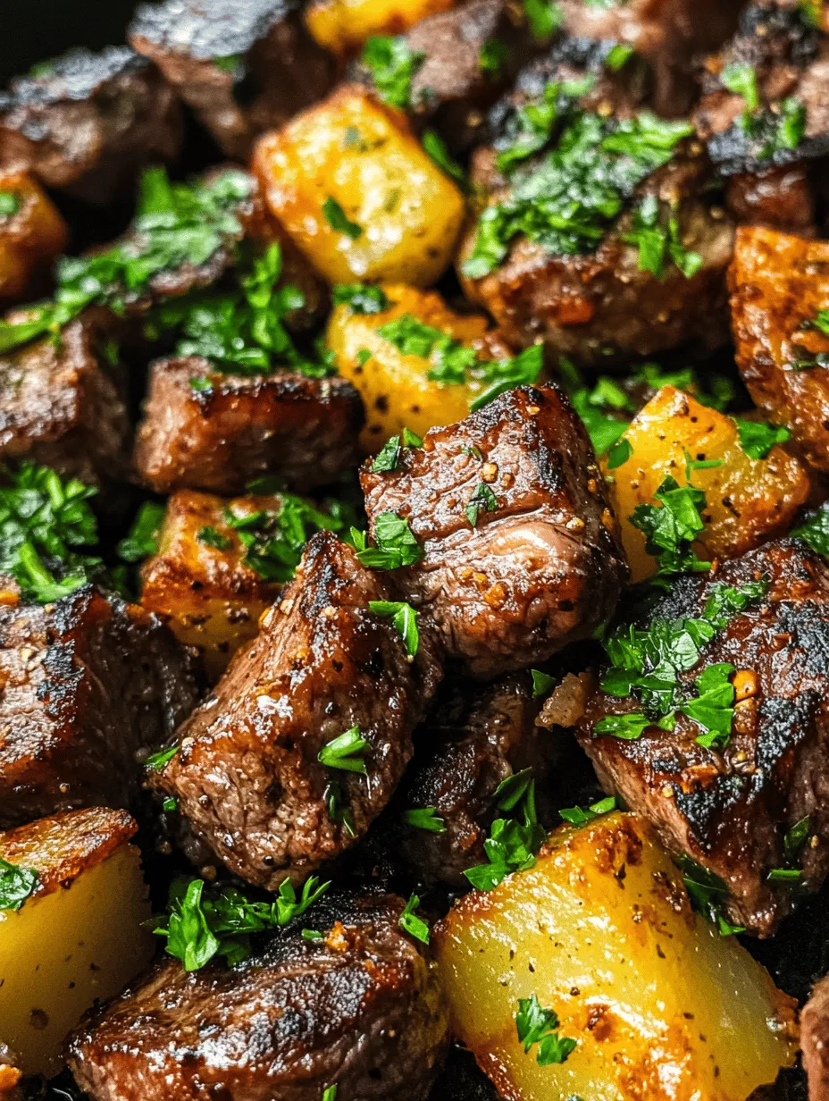 Sizzling Garlic Butter Steak Bites &#038; Crispy Potatoes: A Culinary Delight
