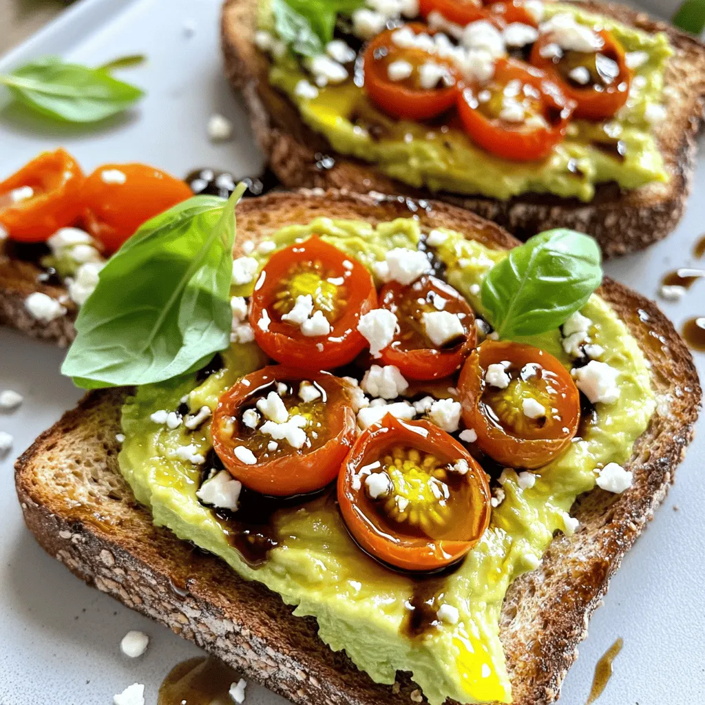 Avocado Toast with Feta and Tomatoes Simple Recipe