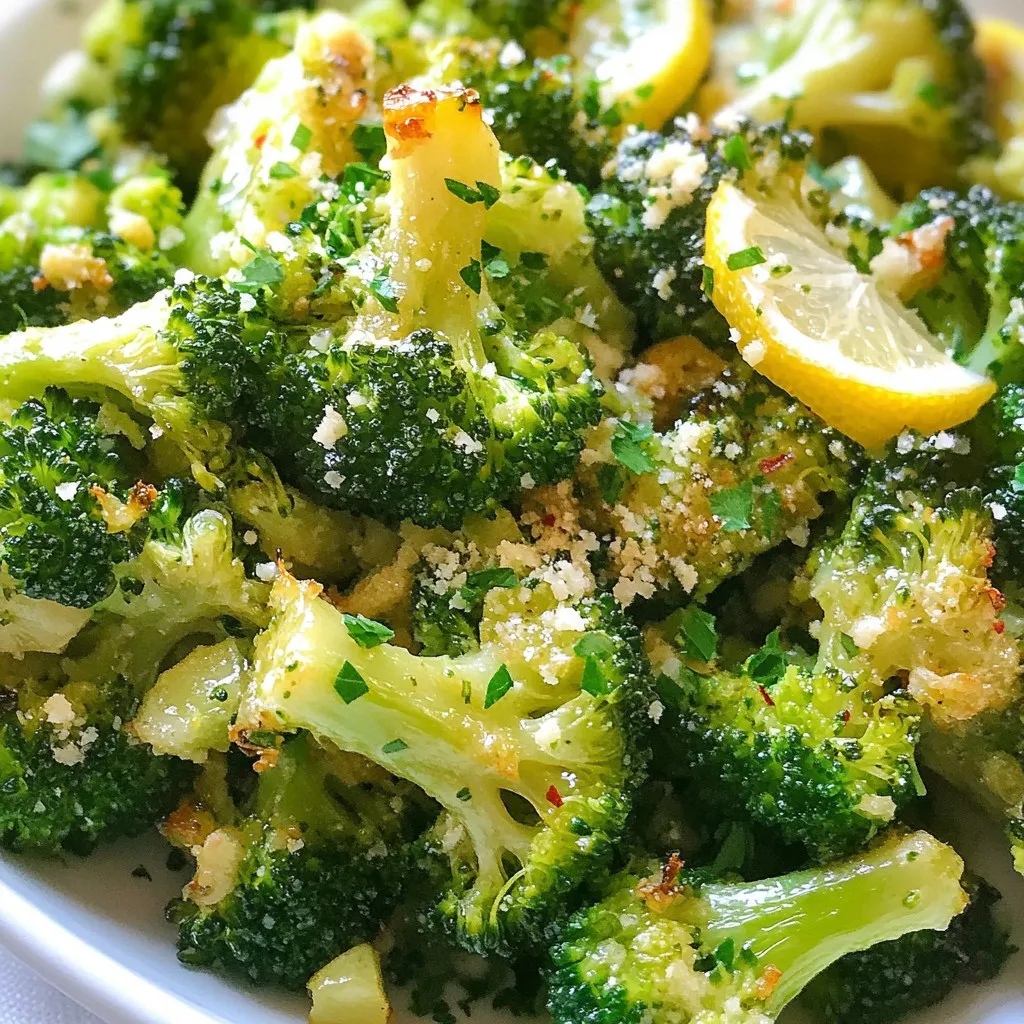 Lemon Garlic Roasted Broccoli Easy and Healthy Dish