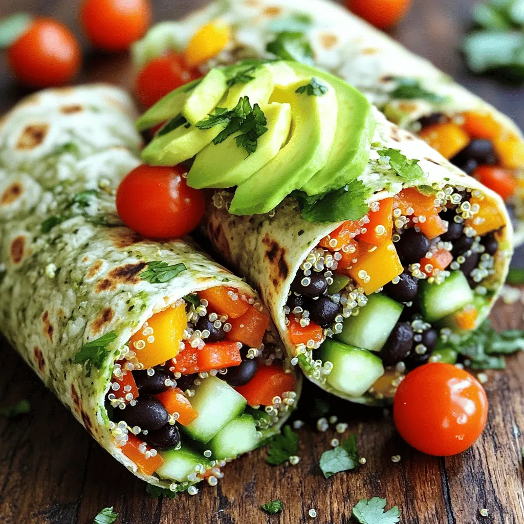 Rainbow Quinoa Crunch Wraps Energizing and Healthy Meal