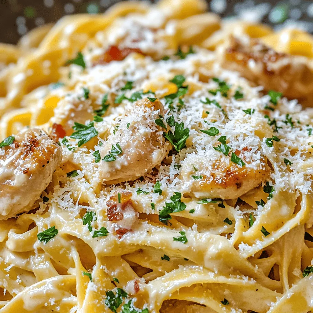 Indulge in Creamy Garlic Chicken Carbonara: A Comforting Culinary Delight