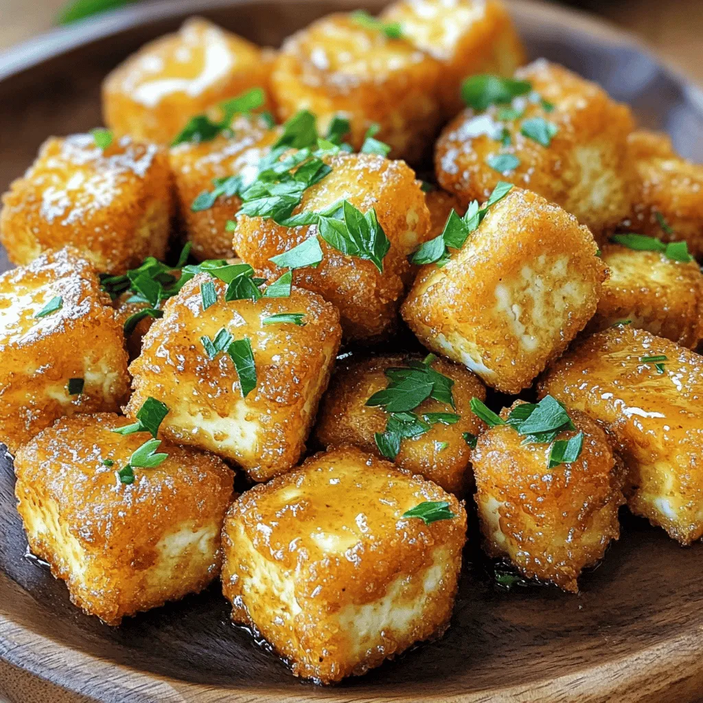 Crispy Garlic Butter Tofu Nuggets Delightful Snack