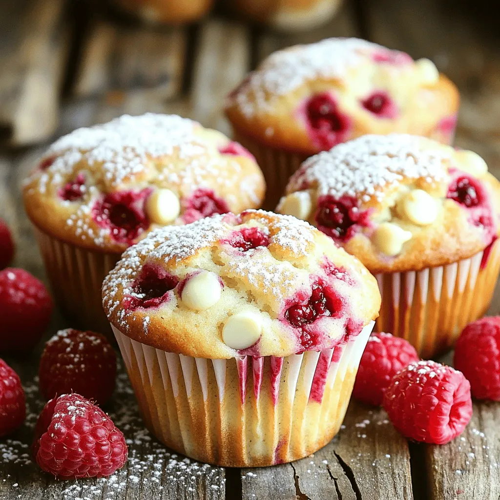 Raspberry White Chocolate Muffins Delightful Treat