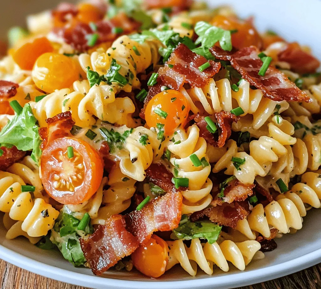 Imagine the classic flavors of a BLT sandwich—crispy bacon, fresh lettuce, and juicy tomatoes—transformed into a delightful pasta salad. The BLT Pasta Salad Delight is not only a refreshing twist on a beloved dish, but it also brings together the best of both worlds: the heartiness of pasta and the vibrant freshness of a traditional BLT. This dish is ideal for summer barbecues, potlucks, or even a quick weeknight dinner when you want something satisfying yet uncomplicated.