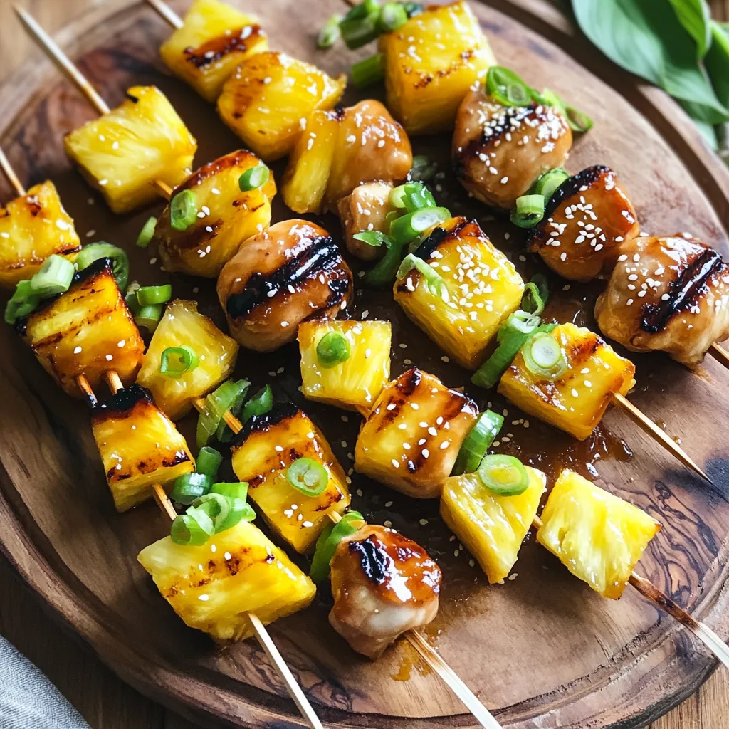 Pineapple Teriyaki Chicken Skewers Easy Grilling Recipe