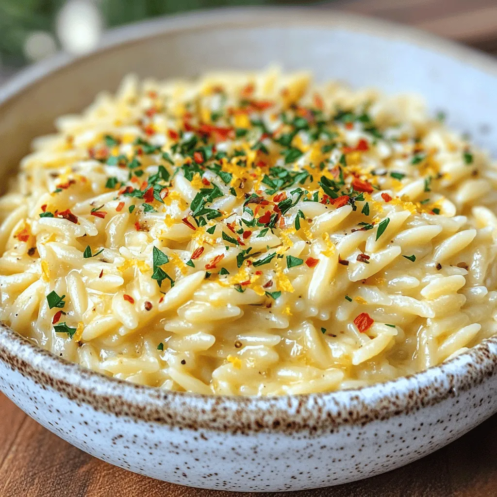 Garlic Parmesan Orzo Delight: A Creamy Comfort Food Recipe