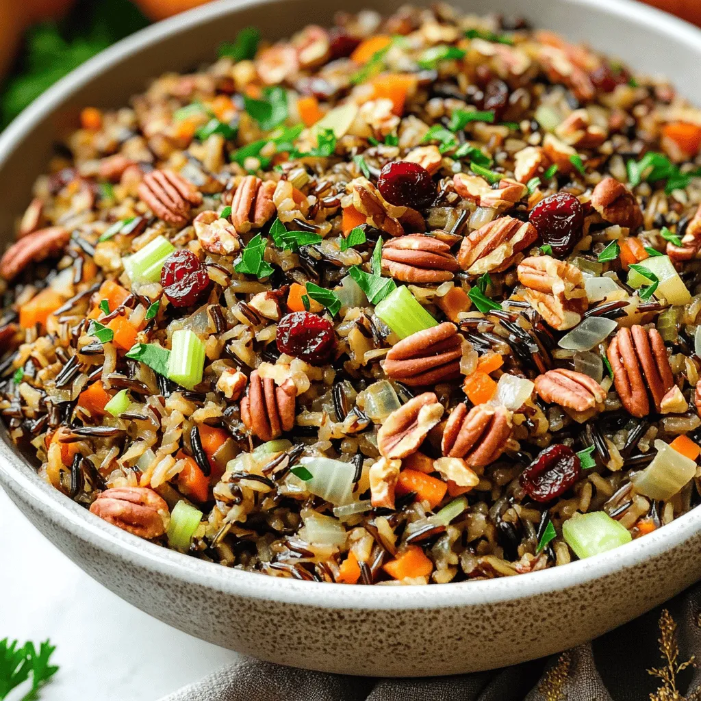 Wild rice brings a great taste to your Thanksgiving table. You can make many dishes with it. One of my favorites is a Thanksgiving wild rice medley. It has a mix of veggies, nuts, and fruits.