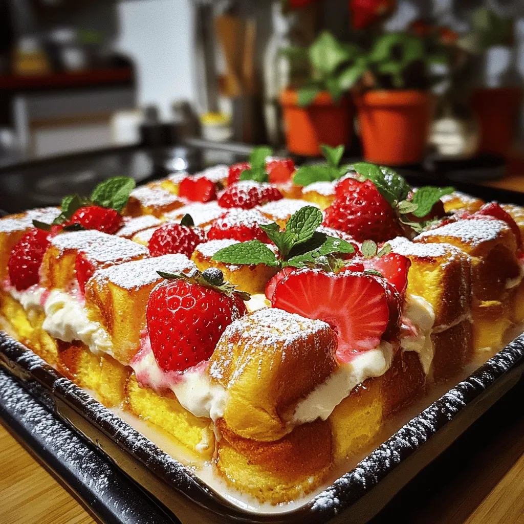 Strawberry Cheesecake French Toast Bake Delight
