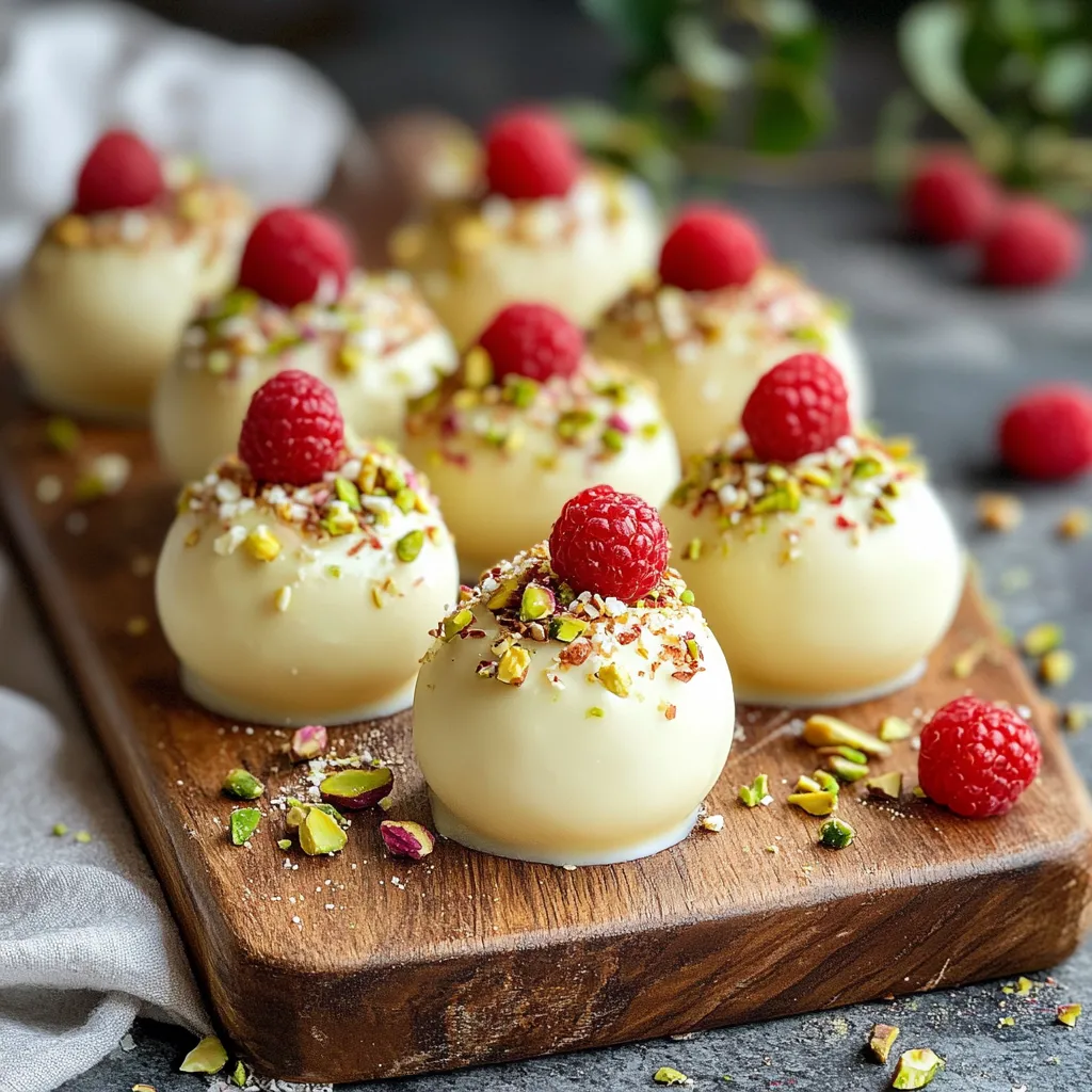 Irresistible White Chocolate Raspberry Cheesecake Balls