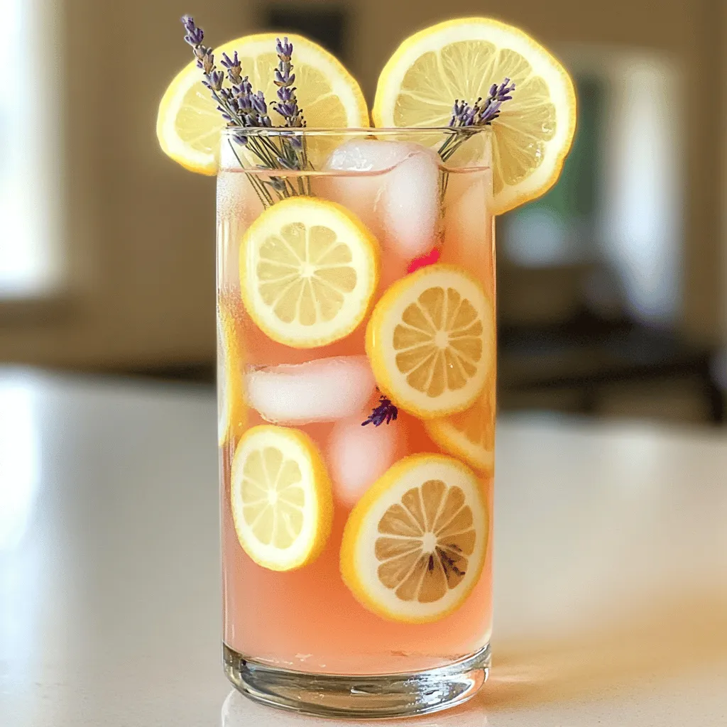 To create a delightful pink lavender lemonade, you need fresh and simple ingredients. The main players here are fresh lavender, sugar, water, and lemons. Each one plays a crucial role in the taste and aroma of the drink.