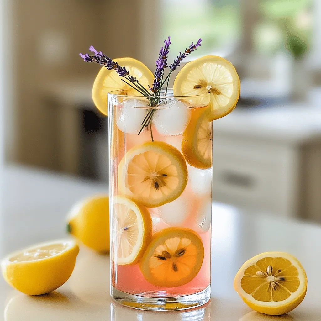 Pink Lavender Lemonade Refreshing with Fresh Oils
