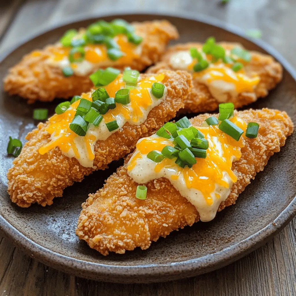 What are the key ingredients for making Crack Chicken Tenders? To make crack chicken tenders, you need simple, tasty ingredients. First, grab 1 pound of chicken tenders. Next, a packet of ranch seasoning mix adds great flavor. You will also need 1 cup of softened cream cheese. This gives the tenders a creamy texture. Add 1/2 cup of shredded cheddar cheese for richness.