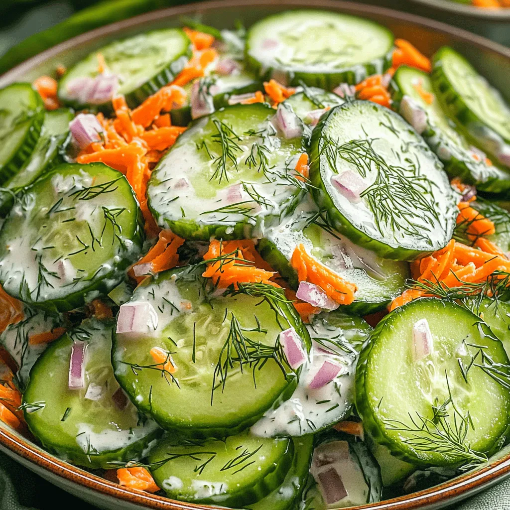 Creamy Cucumber and Carrot Salad Fresh and Crisp Dish
