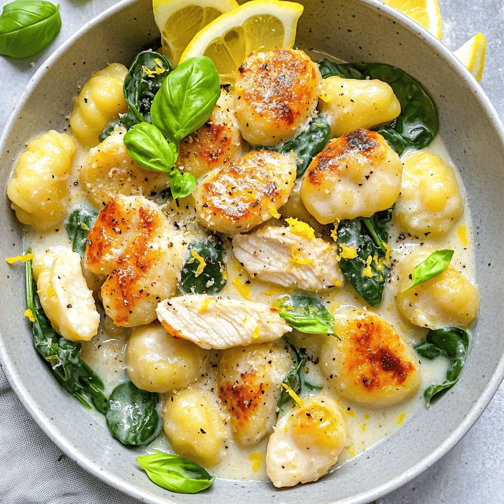Zesty Lemon Gnocchi with Garlic Chicken Recipe