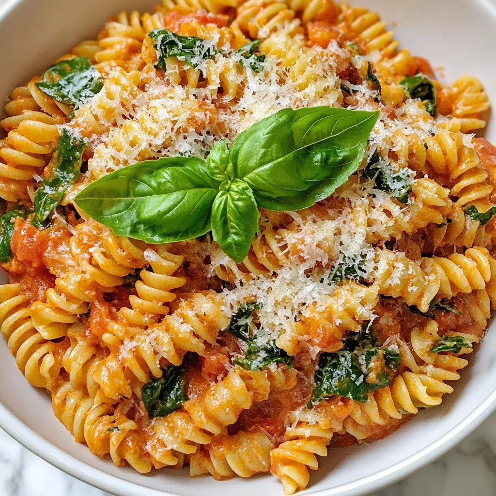 Creamy Tomato Spinach Pasta Easy Weeknight Meal