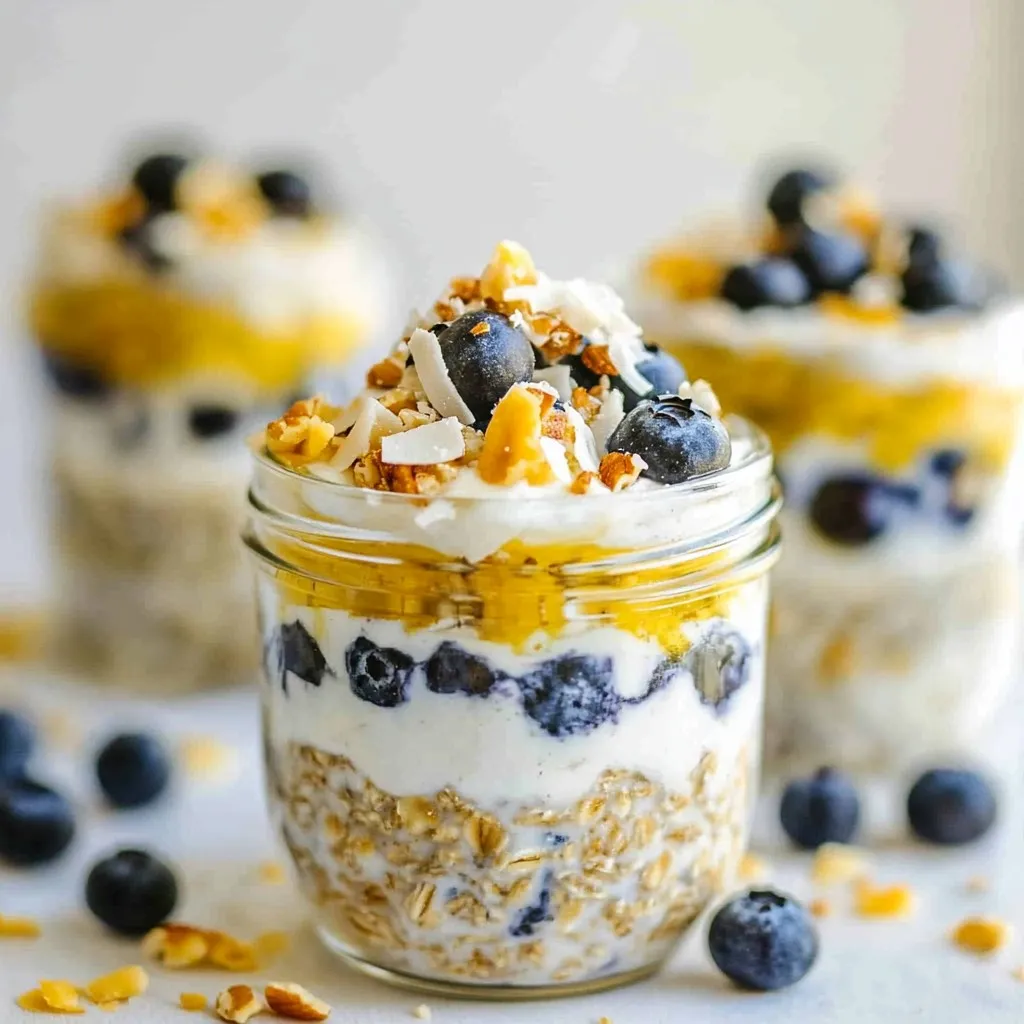 Blueberry Coconut Overnight Oats Quick and Easy Recipe