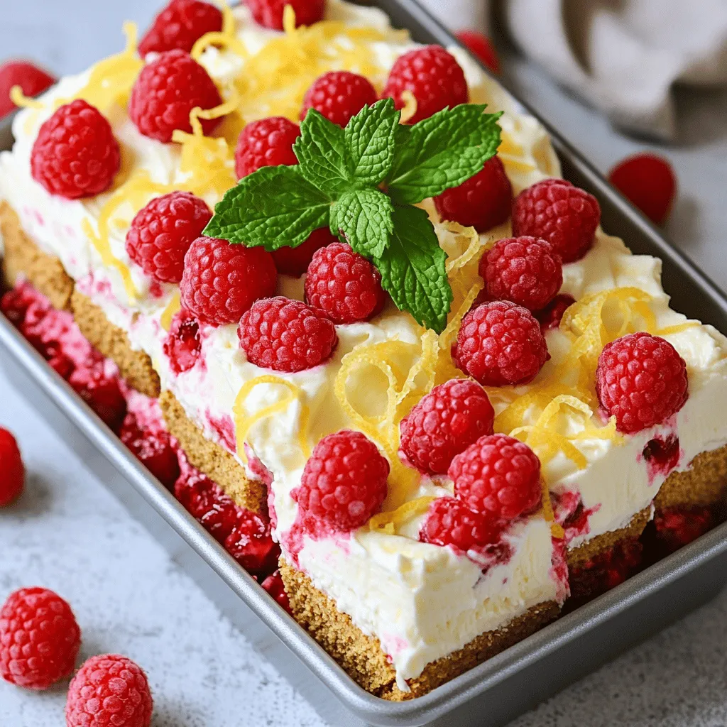 No-Bake Lemon Raspberry Icebox Cake Delightful Treat