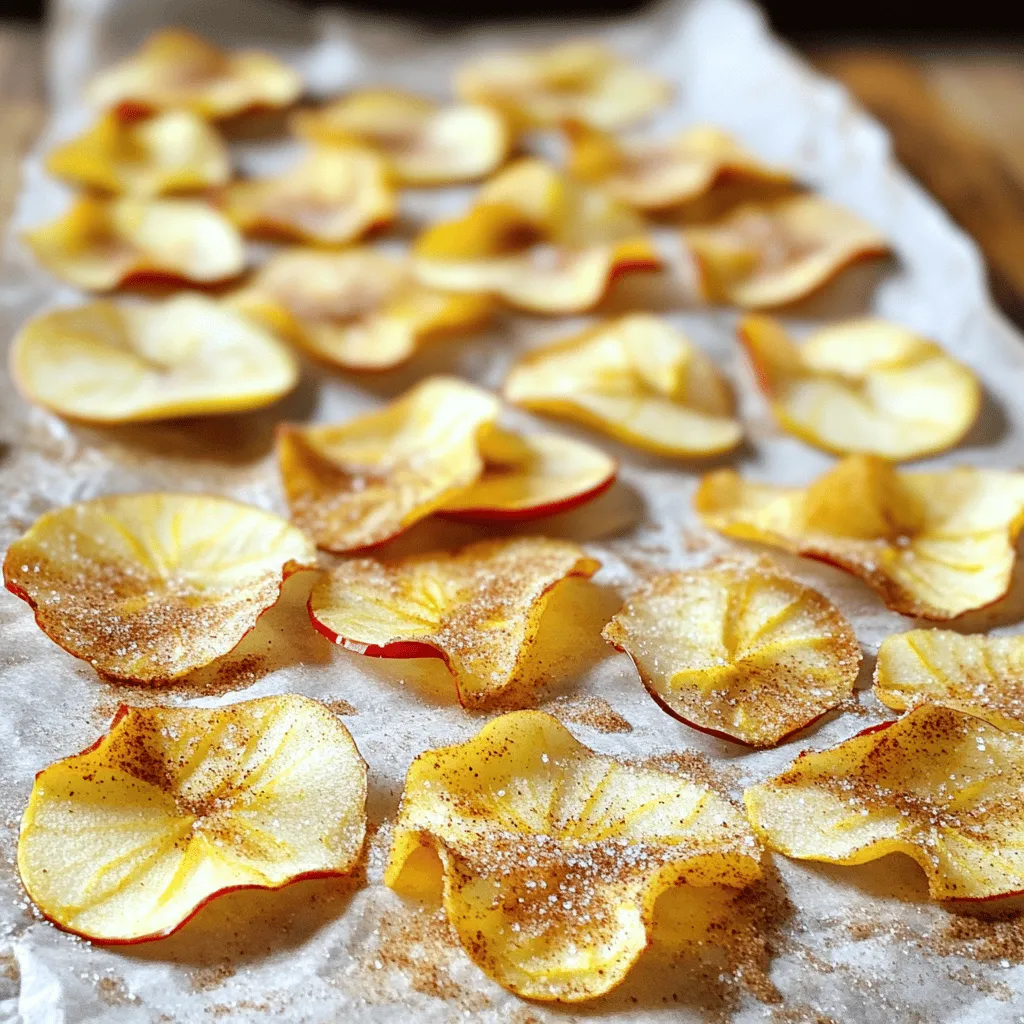 Crispy Cinnamon Sugar Apple Chips Delightful Snack Treat