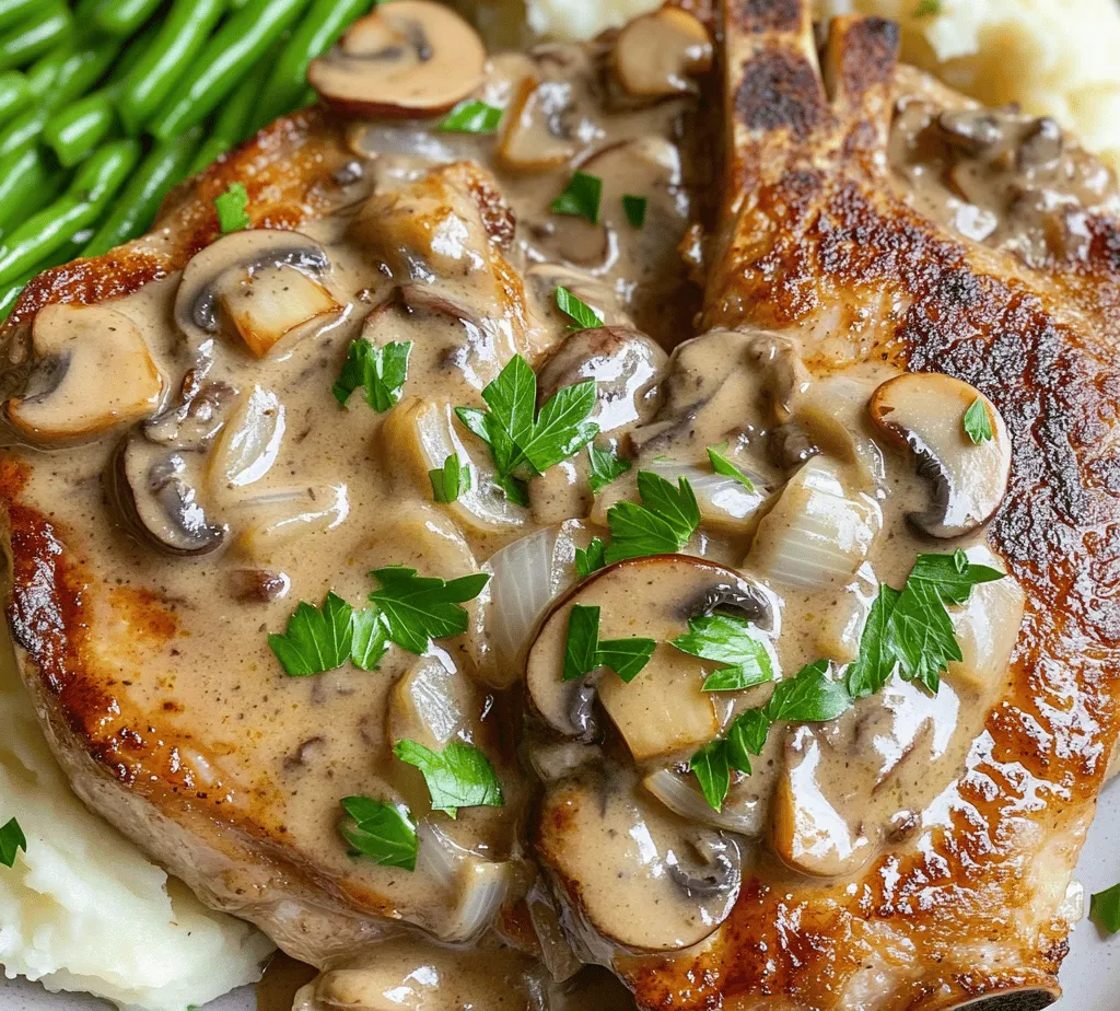 Savory Smothered Pork Chops with Creamy Mushroom Sauce is a dish that embodies the essence of comfort food. It