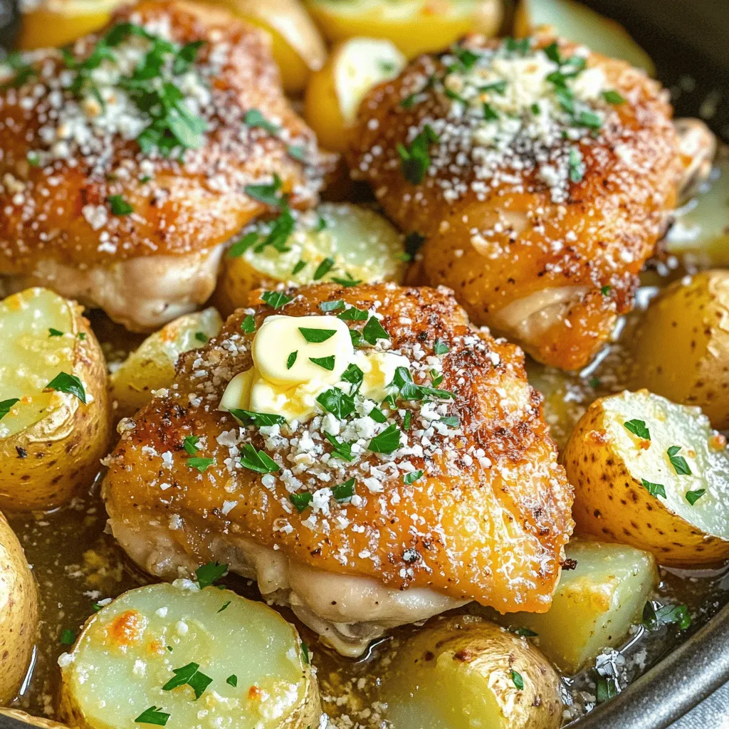 Savory One-Pan Garlic Parmesan Chicken and Potatoes