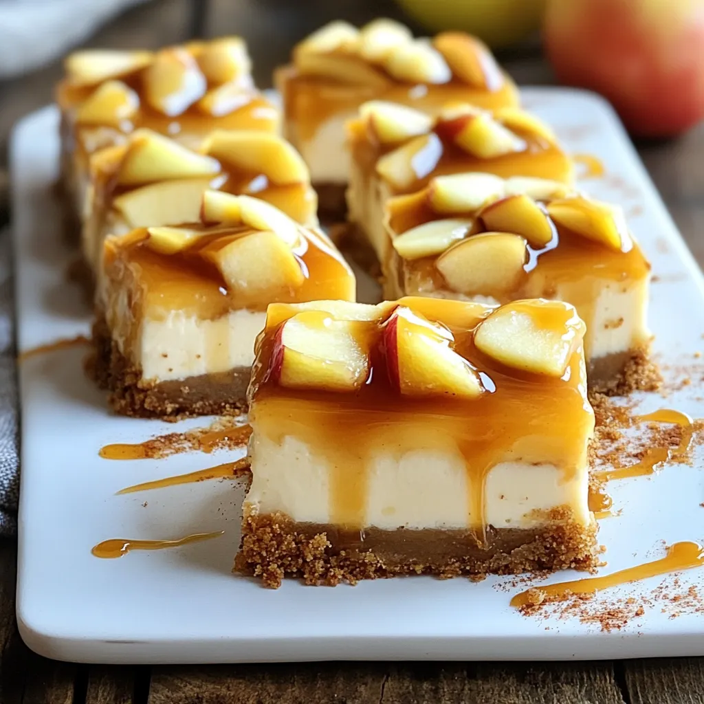 Caramel Apple Cheesecake Bars Irresistible Dessert Treat