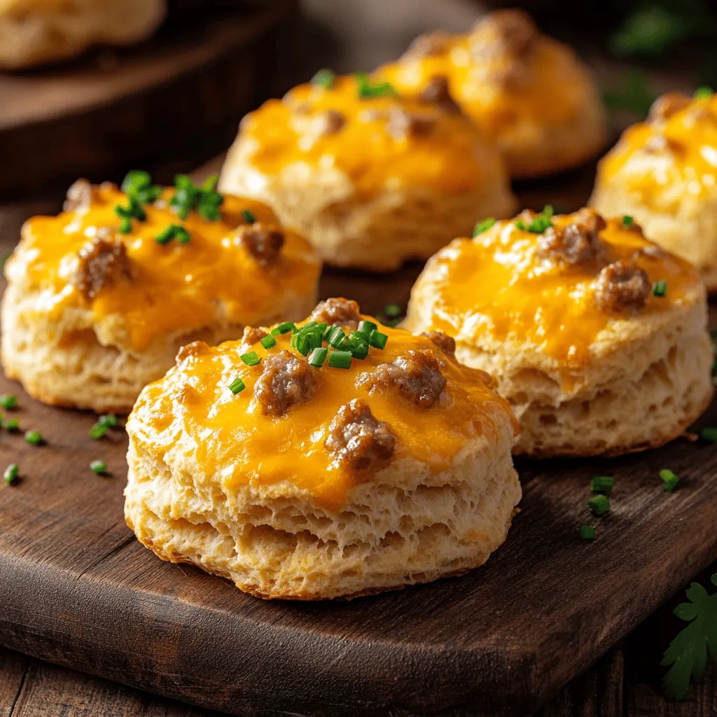Cheesy Sausage Biscuits Great for Quick Breakfasts