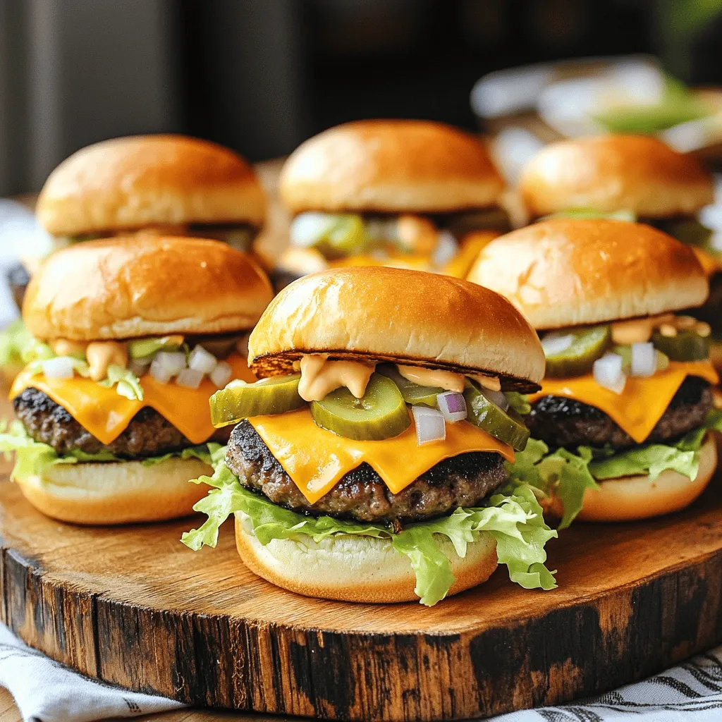 Mini Big Mac Cheeseburgers Recipe