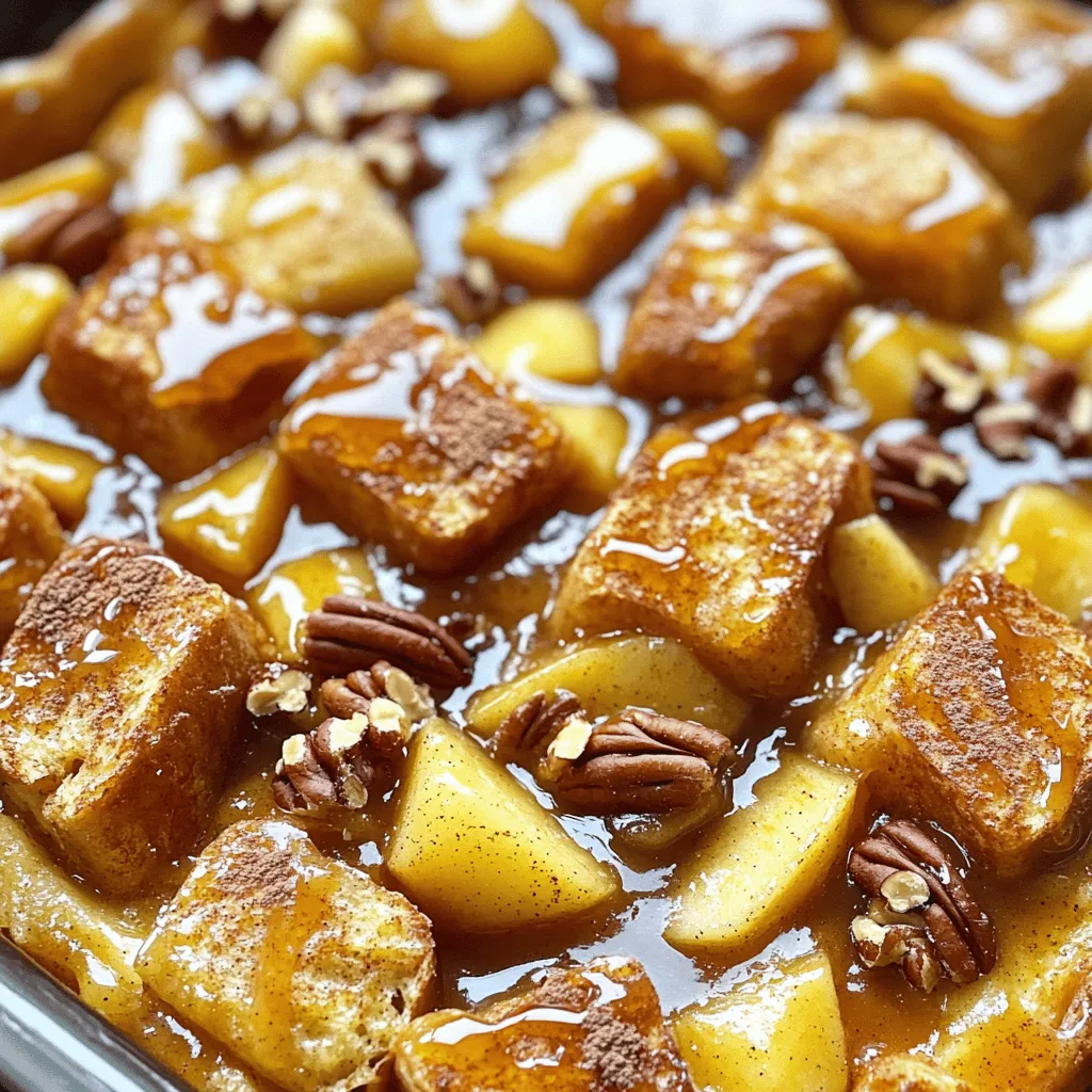 Caramel Apple Cinnamon French Toast Casserole Delight