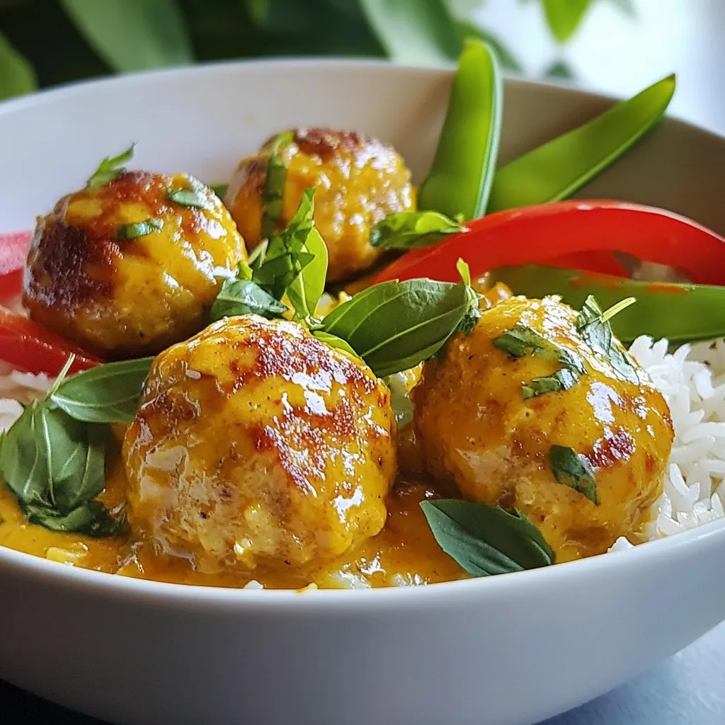 Thai Coconut Curry Meatballs Healthy and Flavorful Dish