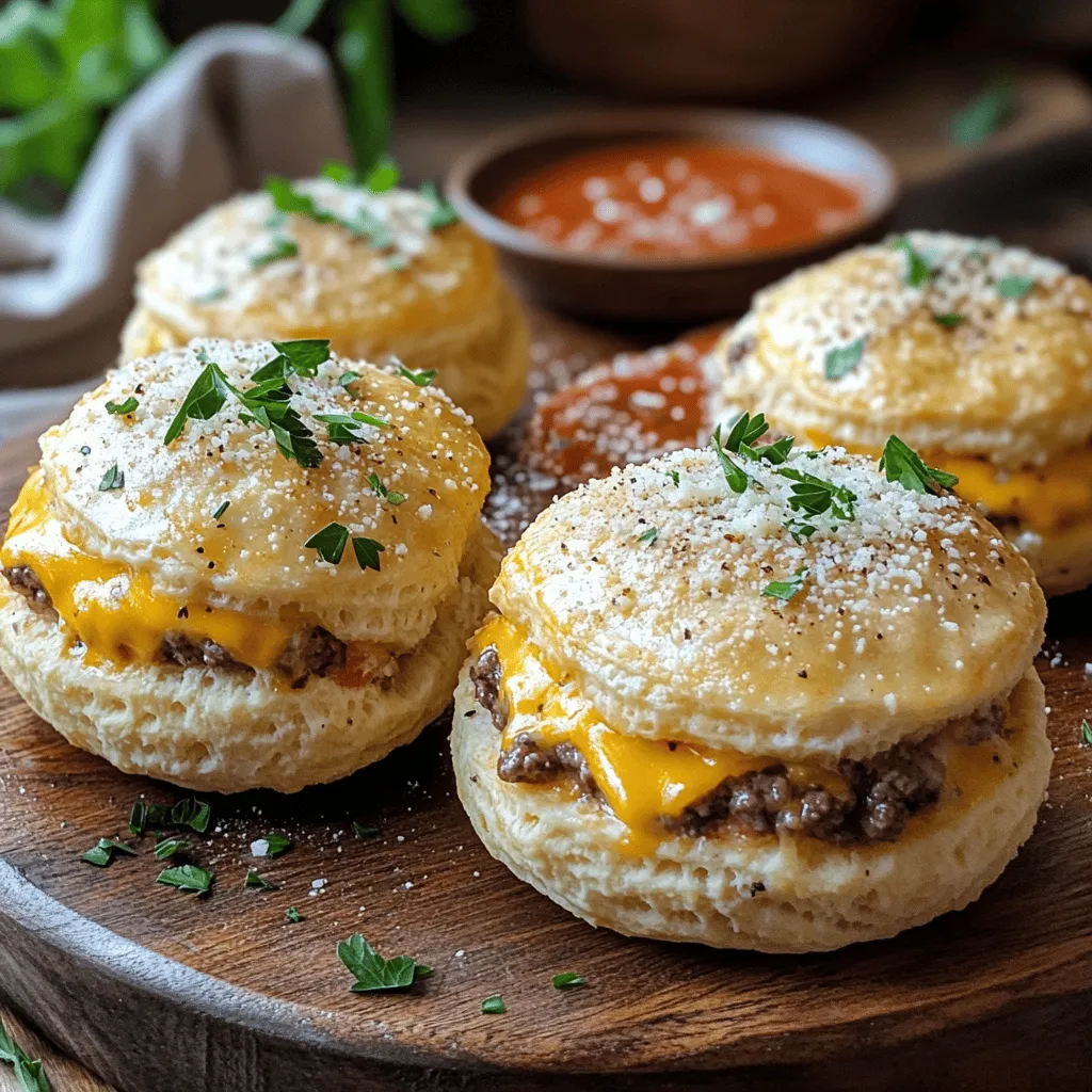 To make garlic parmesan cheeseburger bombs, you need fresh, simple ingredients. Here are the essential ingredients for the recipe: