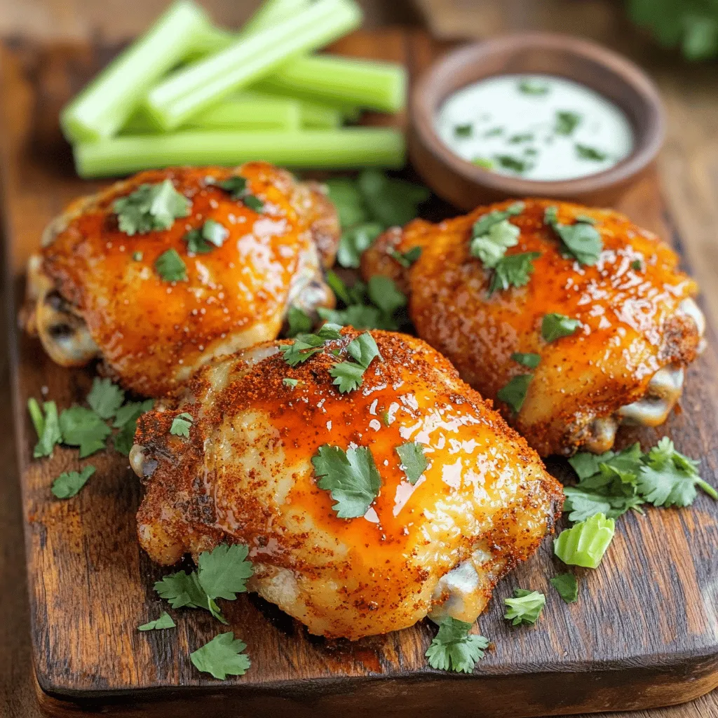 Spice Rubbed Buffalo Chicken Thighs Tender and Zesty