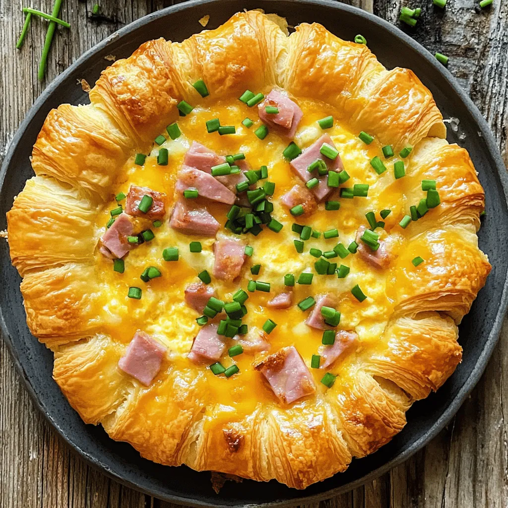 Savory Ham &#038; Cheese Croissant Breakfast Bake Recipe