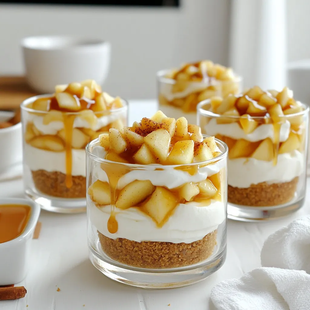 No-Bake Apple Pie Cheesecake Cups Delightful Treat