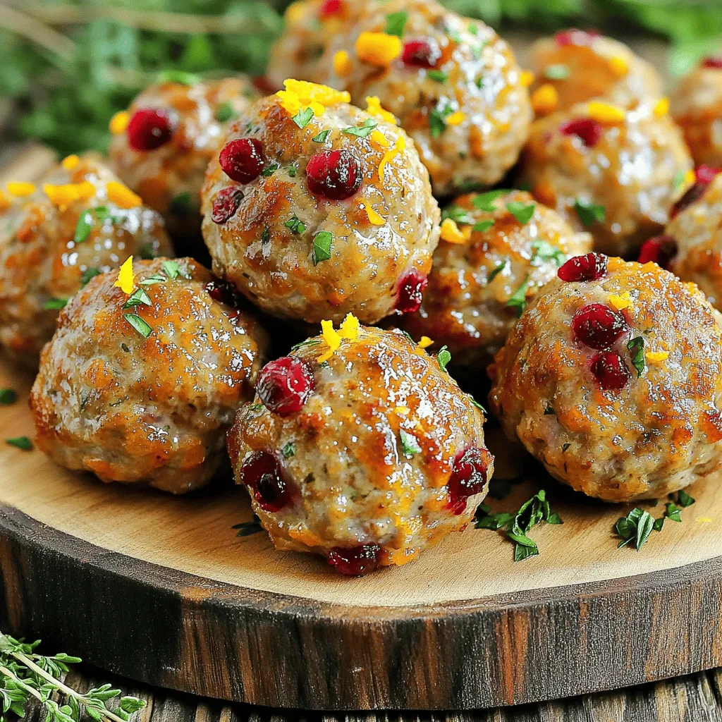 Orange Cranberry Turkey Meatballs Tasty and Easy Recipe