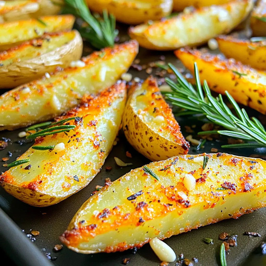 Sheet Pan Rosemary Garlic Potato Wedges Tasty Delight
