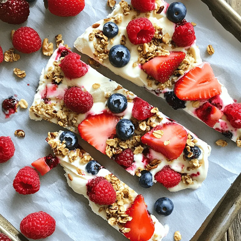 Frozen Yogurt Bark with Berries Irresistible Treat