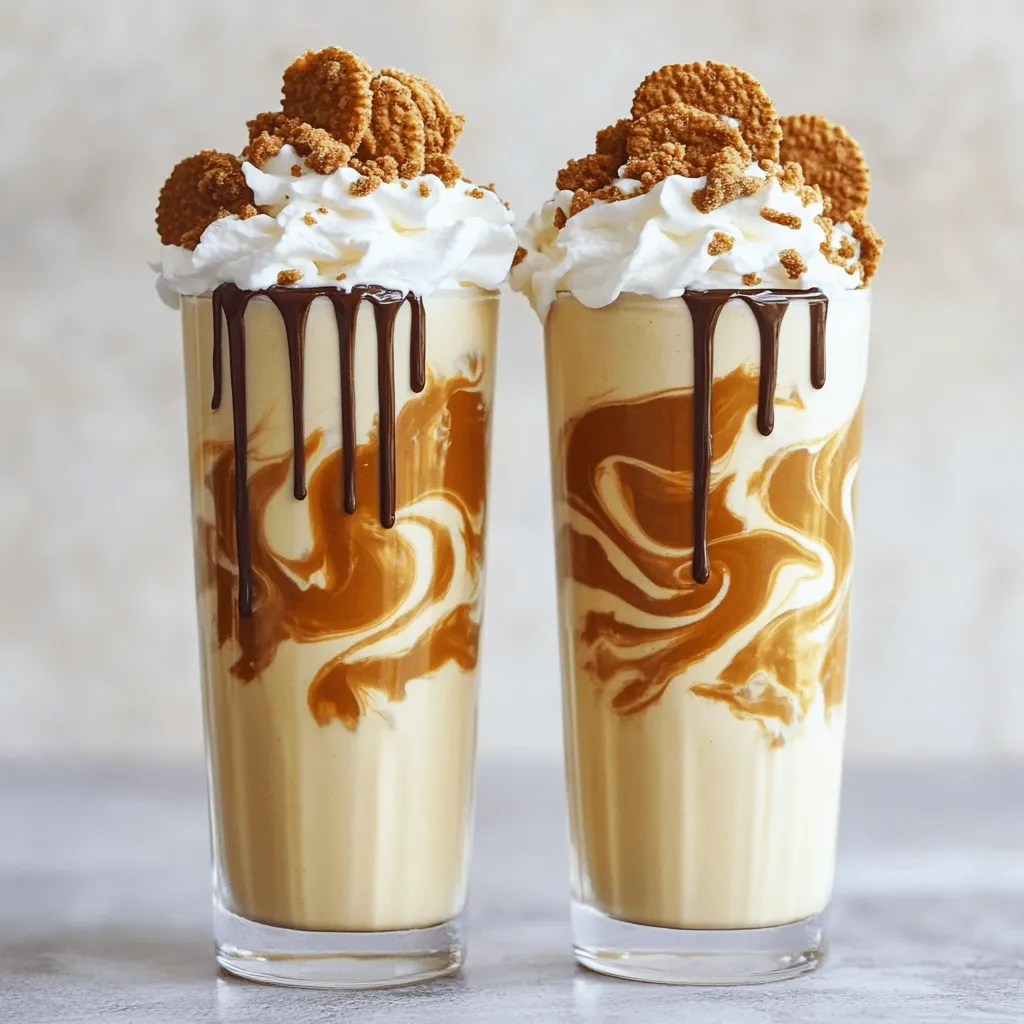 To make a Creamy Biscoff Cookie Butter Milkshake, you need simple yet tasty ingredients. Here
