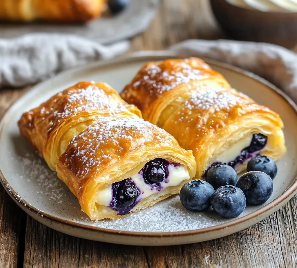If you’re a fan of desserts that combine creamy richness with fruity freshness, then you’re in for a treat with this Blueberry Cheesecake Crescent Rolls recipe. The allure of blueberry cheesecake is undeniable, with its velvety cream cheese base complemented by the vibrant, sweet-tart flavor of fresh blueberries. Now, imagine encapsulating those delightful flavors within the flaky, buttery layers of crescent roll dough. This recipe brings together the best of both worlds, resulting in a decadent dessert that is both visually stunning and utterly delicious.