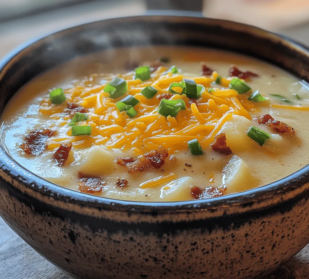 Discover the comfort of a creamy, loaded potato soup inspired by Outback Steakhouse, perfect for cozy nights or gatherings with friends. This hearty dish combines the classic flavors of russet potatoes, sharp cheddar, and crispy bacon, creating a satisfying experience for your taste buds. Loaded potato soup takes the beloved baked potato and transforms it into a velvety soup that warms you from the inside out. Whether you’re looking to impress guests at a dinner party or simply seeking a delicious and filling meal for yourself, this recipe is sure to become a favorite in your household.