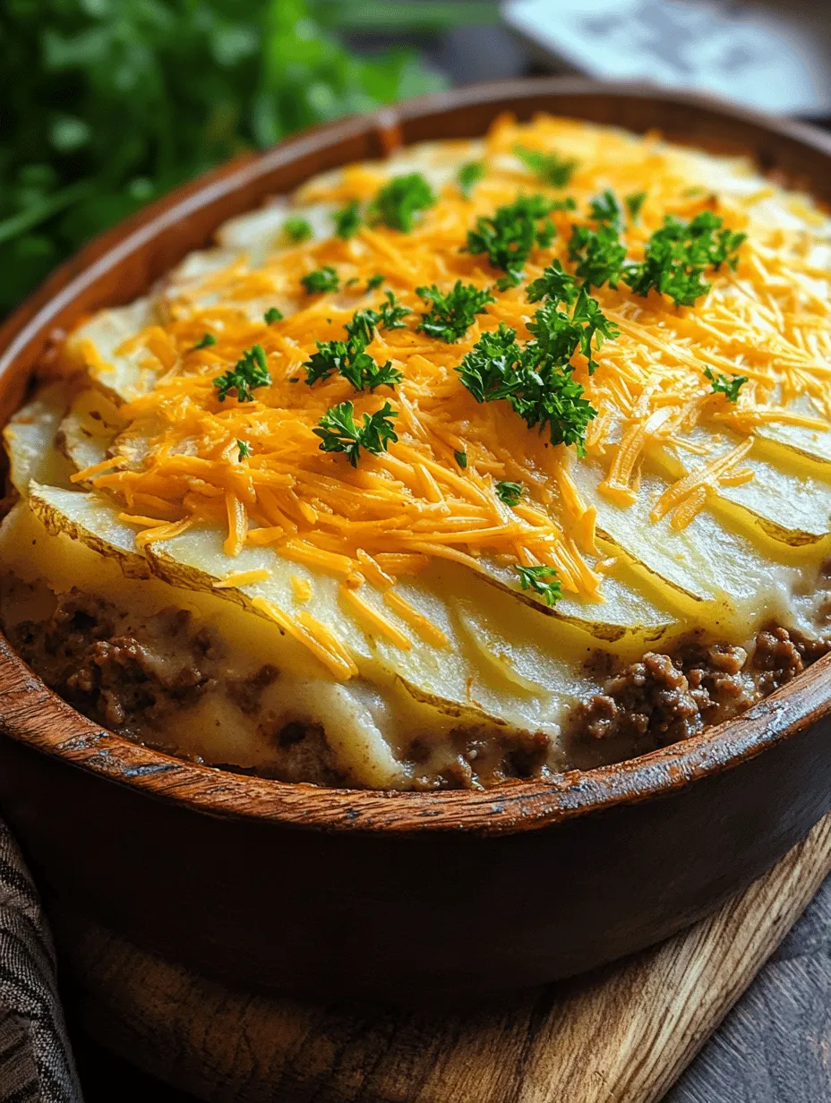 Cheesy Hamburger Potato Heaven: A Comforting Casserole Delight