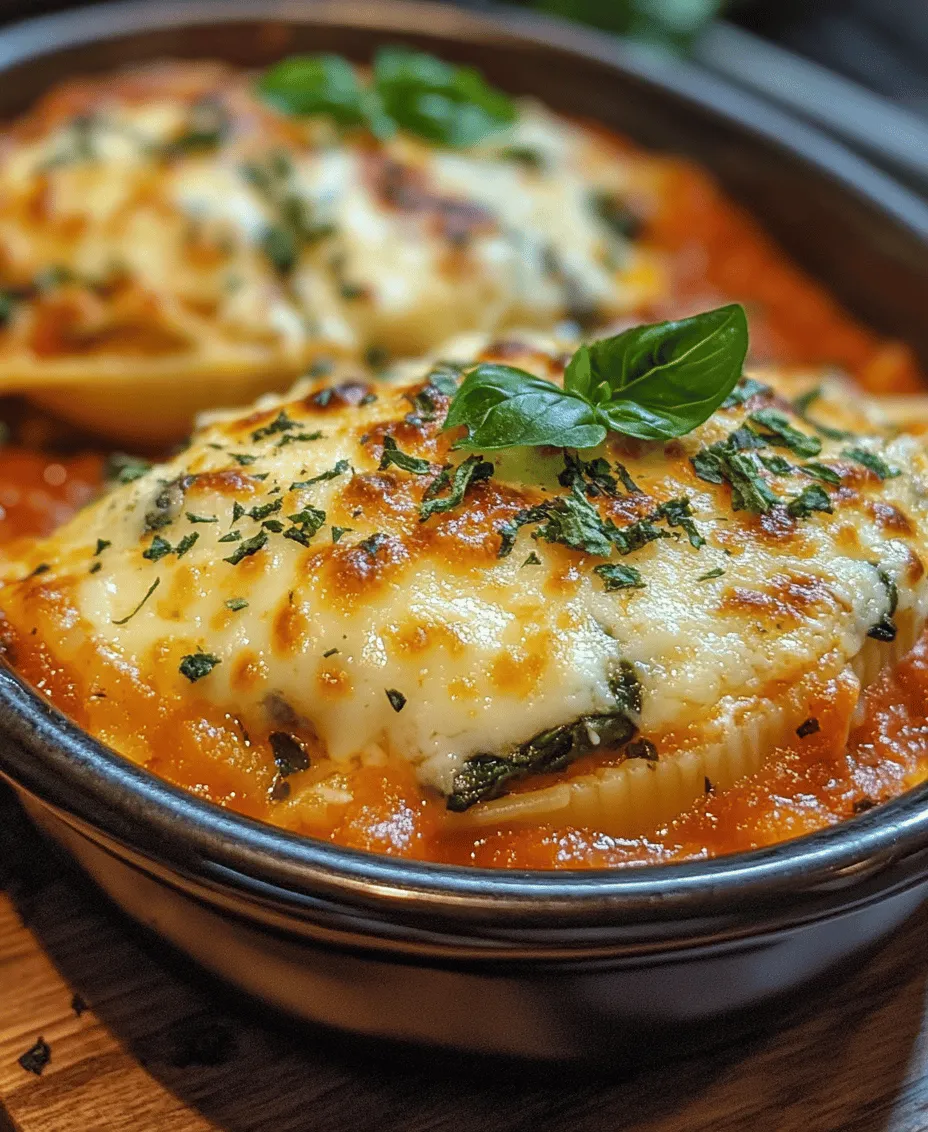 Garlic and Spinach Stuffed Pasta Shells is a delightful dish that embodies comfort and flavor, making it a favorite for families and gatherings alike. This recipe combines the rich, savory taste of garlic with the freshness of spinach, all enveloped in tender pasta shells and creamy cheeses. Not only is this meal easy to prepare, but it also packs a nutritious punch that caters to both vegetarians and pasta lovers. Whether you