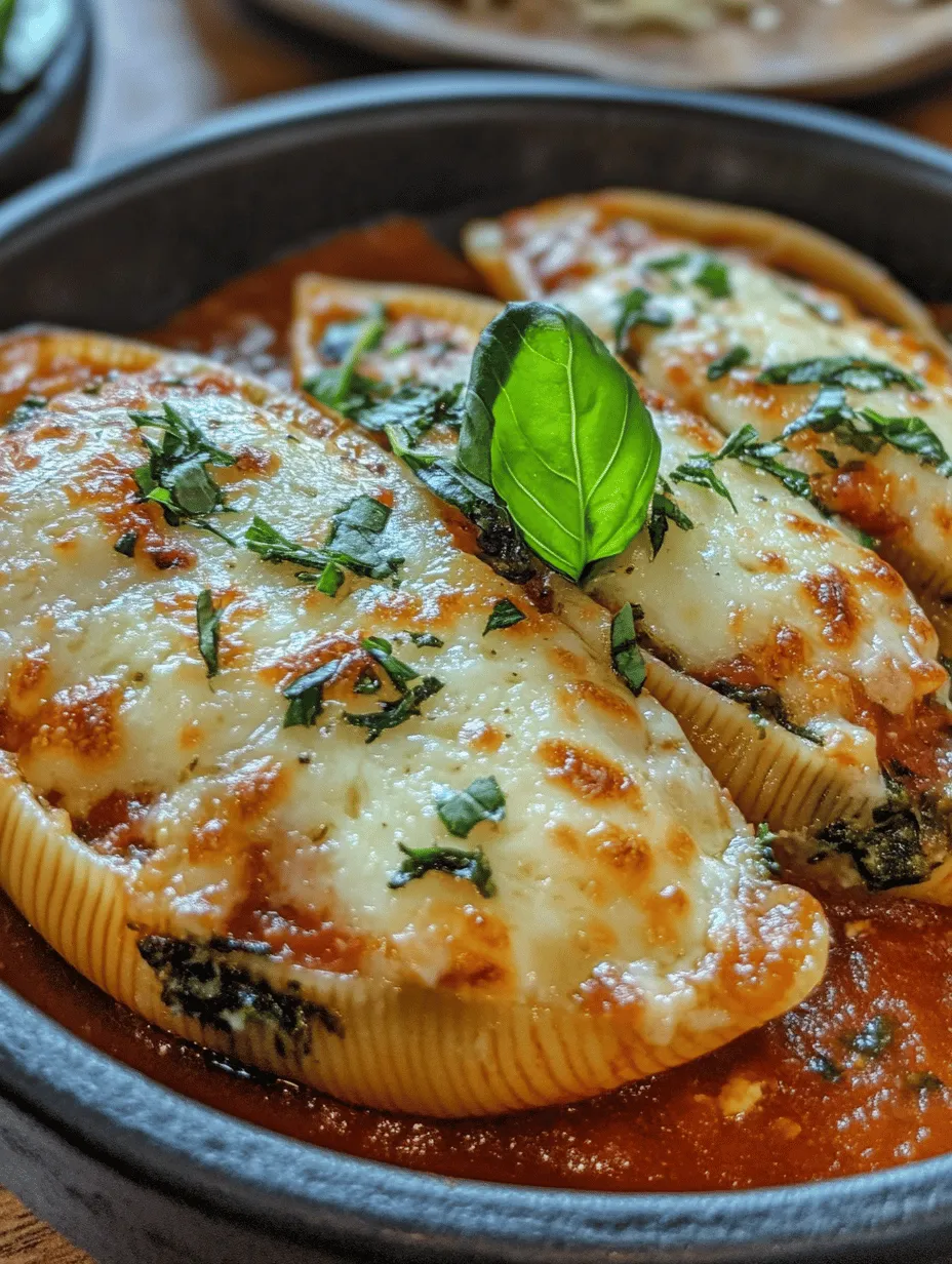Garlic and Spinach Stuffed Pasta Shells Recipe