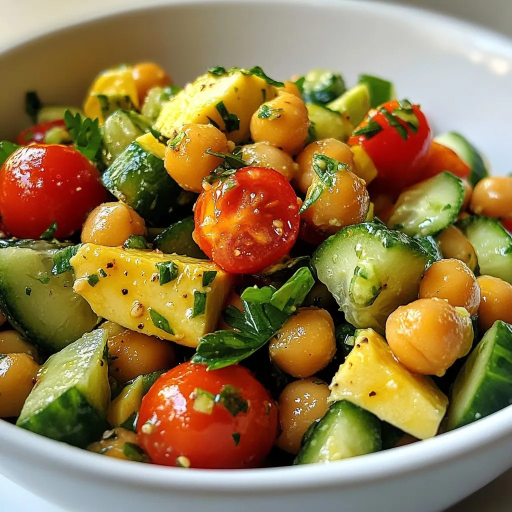 Lemony Chickpea Avocado Salad Fresh and Easy Meal