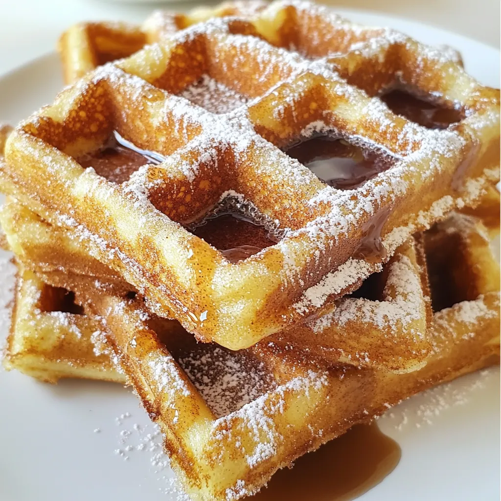 Cinnamon Sugar Churro Waffles Tasty Breakfast Treat