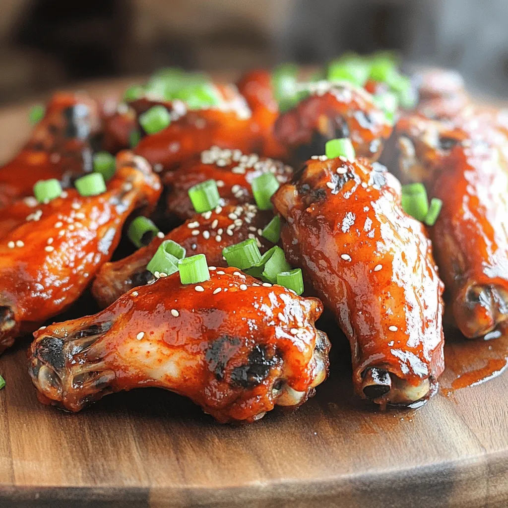 Spicy Korean BBQ Chicken Wings Flavorful Delight